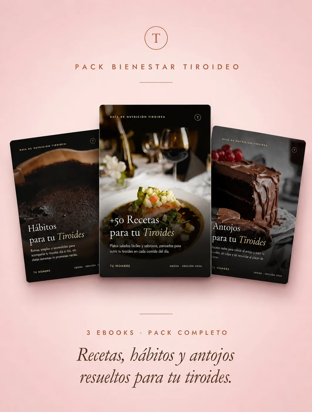 Pack Bienestar Tiroideo: 3 ebooks y 2 bonus imprimibles en PDF